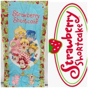 Vintage 80’s Strawberry Shortcake and Friends Colotful Characters Sleeping Bag